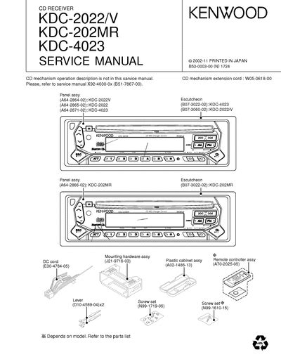Kenwood 202MR Manual pdf manual